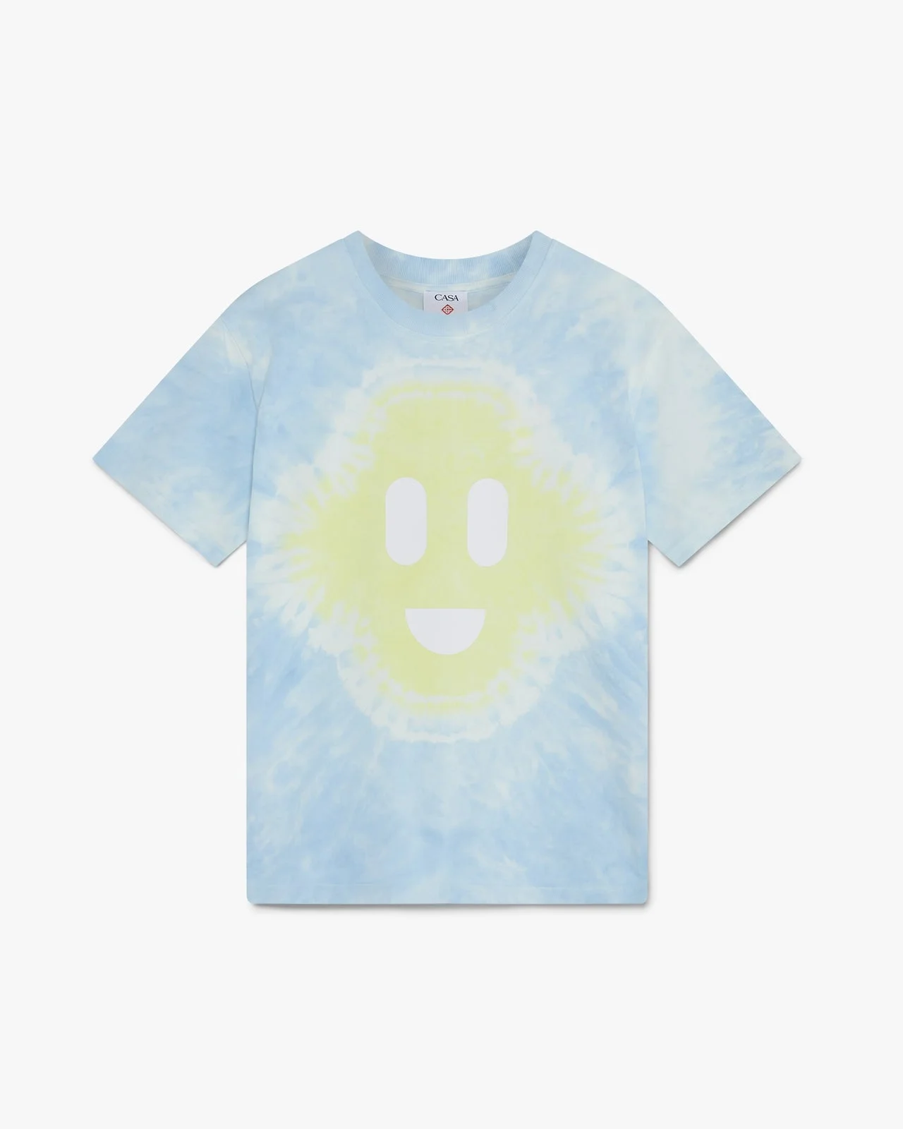 Blue Tie Dye CC Smile Short Sleeve T-Shirt | Casablanca Paris - 1