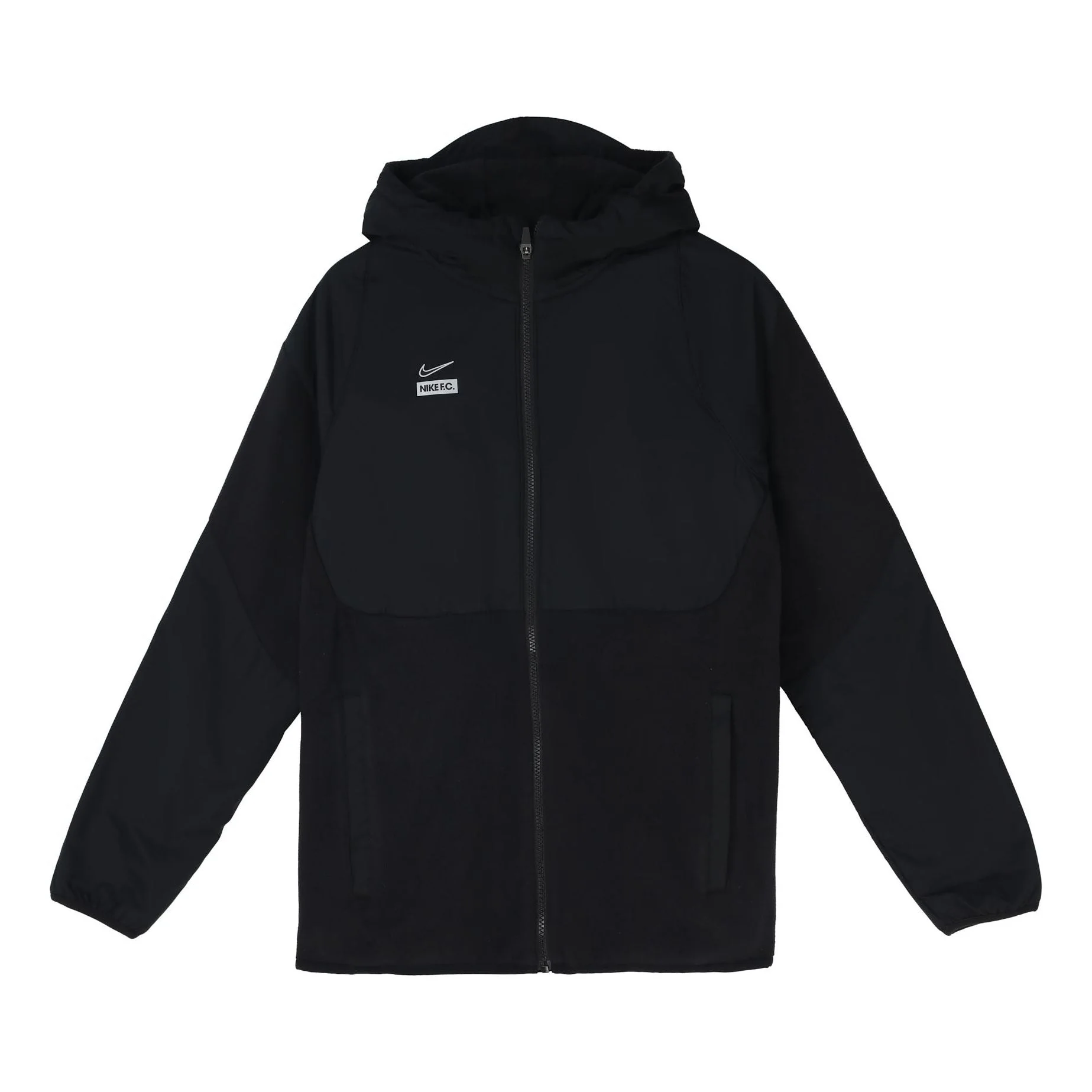 Men's Nike Back Large Logo Sports Long Sleeves Zipper Hooded Jacket Black CT2511-010 - 1