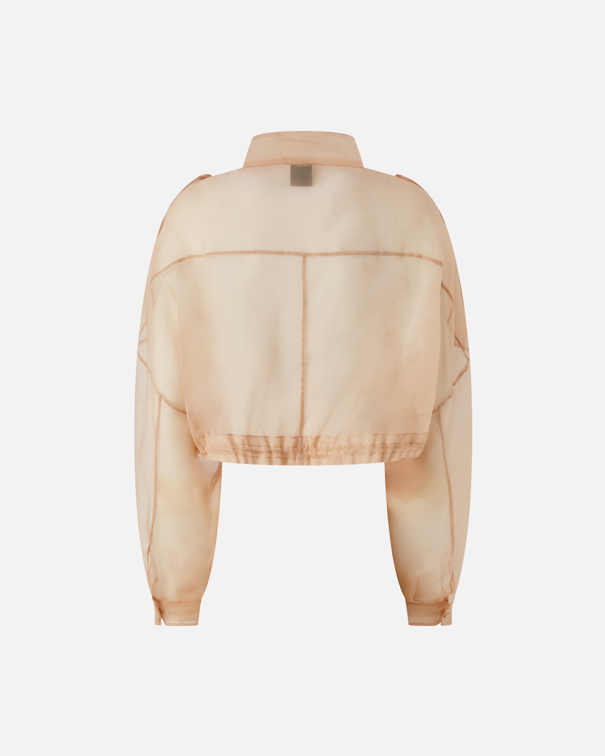 SMALL CROPPED JACKET IN SHEER SILK ORGANZA - 2