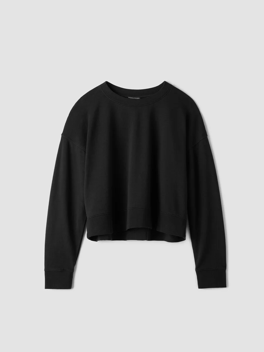 Garment-Dyed Organic Cotton Terry Cropped Box-Top - 1