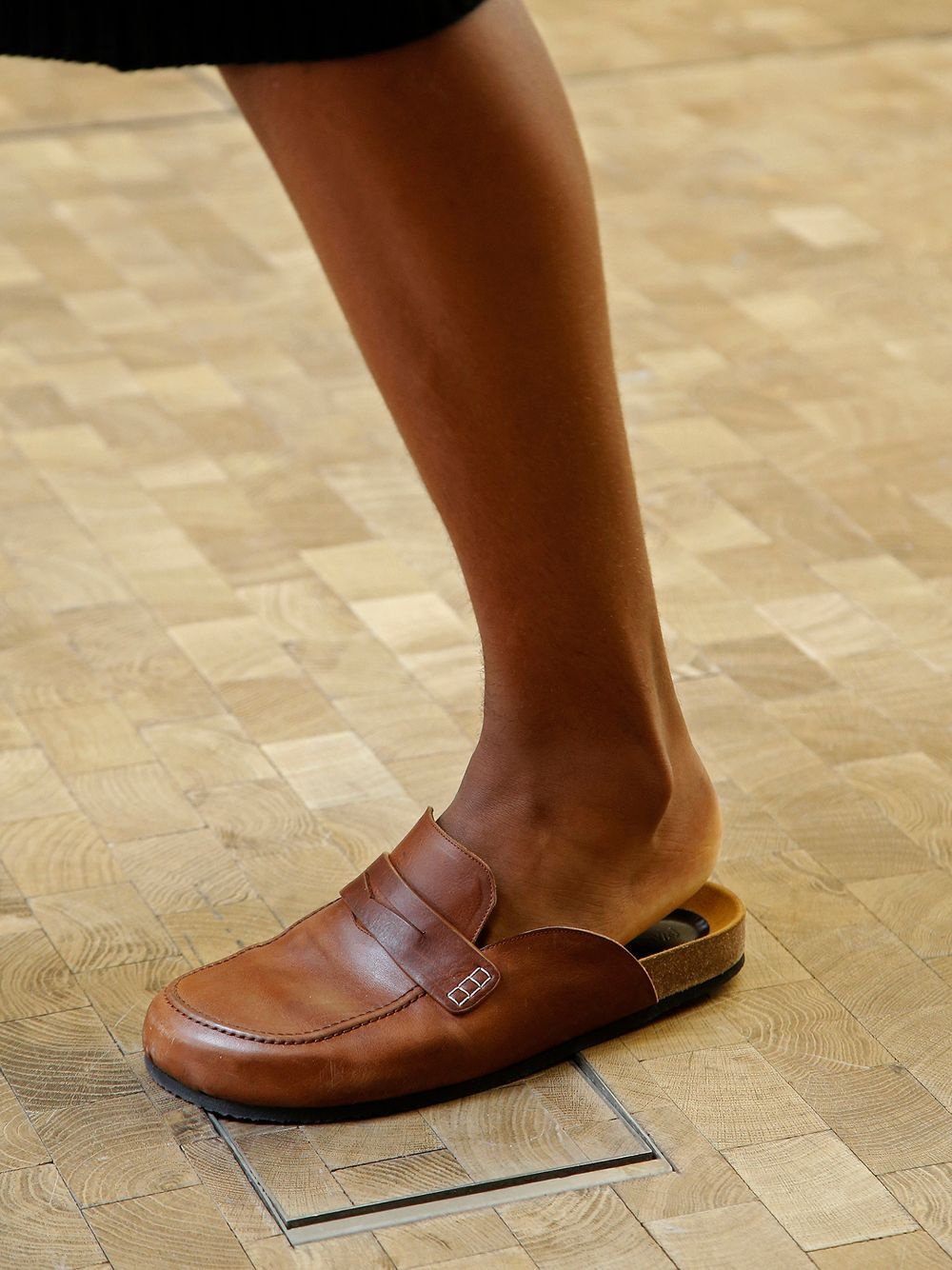 leather loafer mules - 2