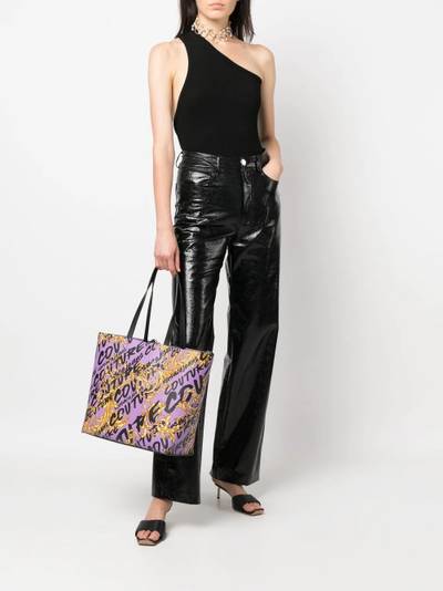 VERSACE JEANS COUTURE Regalia Baroque-print Couture tote bag outlook