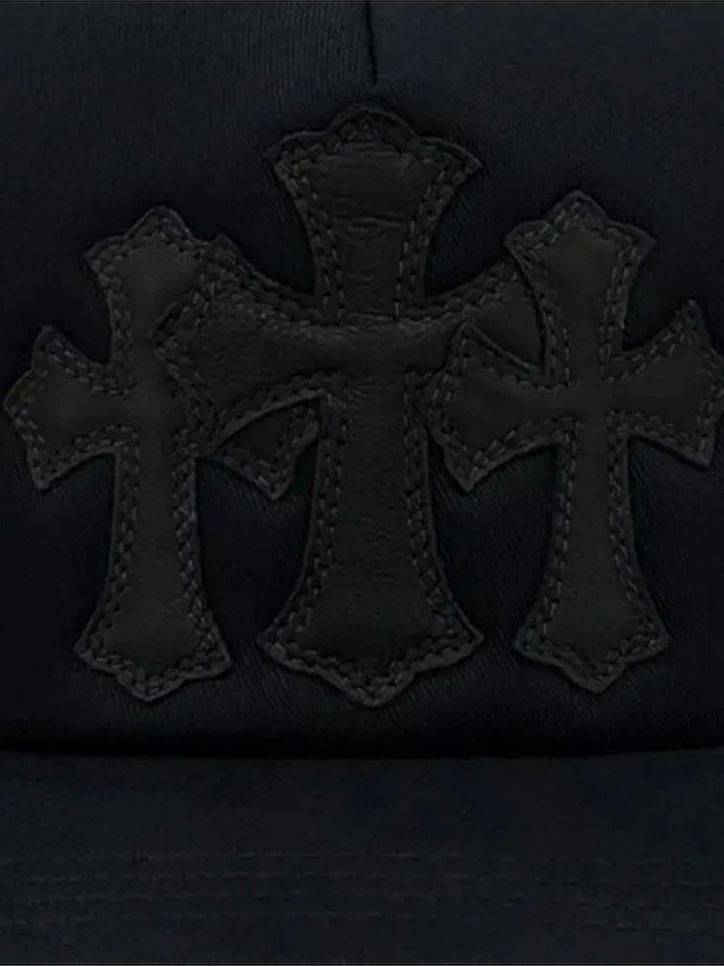 Chrome Hearts triple-cross trucker baseball cap outlook