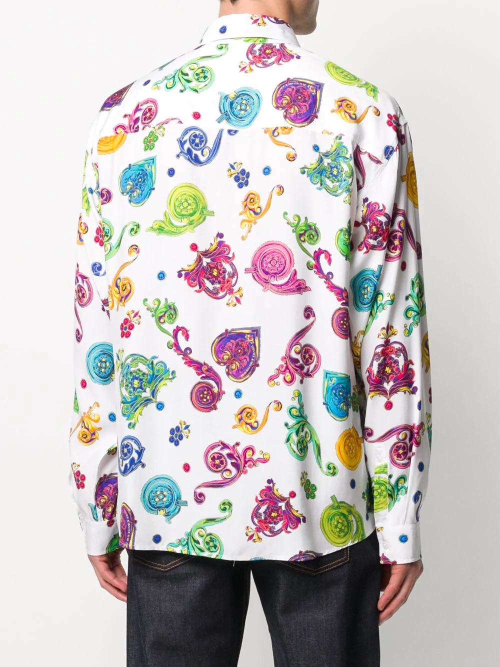 baroque print shirt - 4