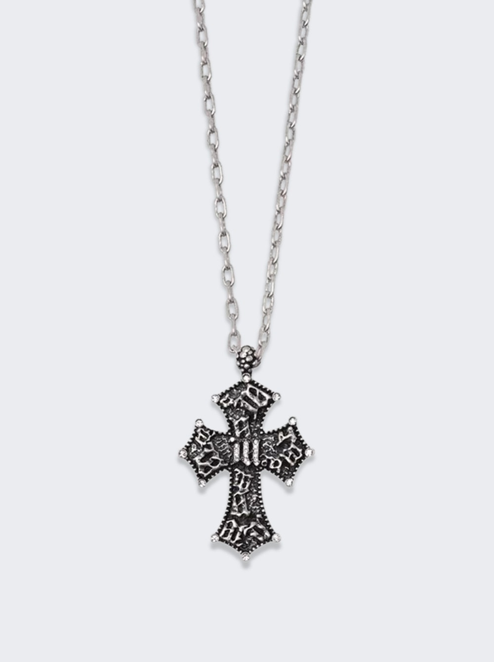 Preacher Vintage Chain Necklace Pewter - 1