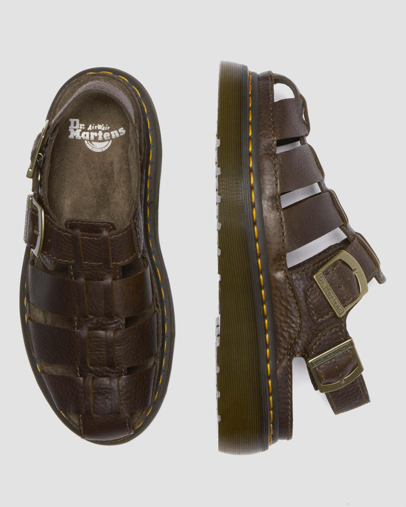 Dr. Martens Wrenlie Grizzly Leather Fisherman Sandals outlook