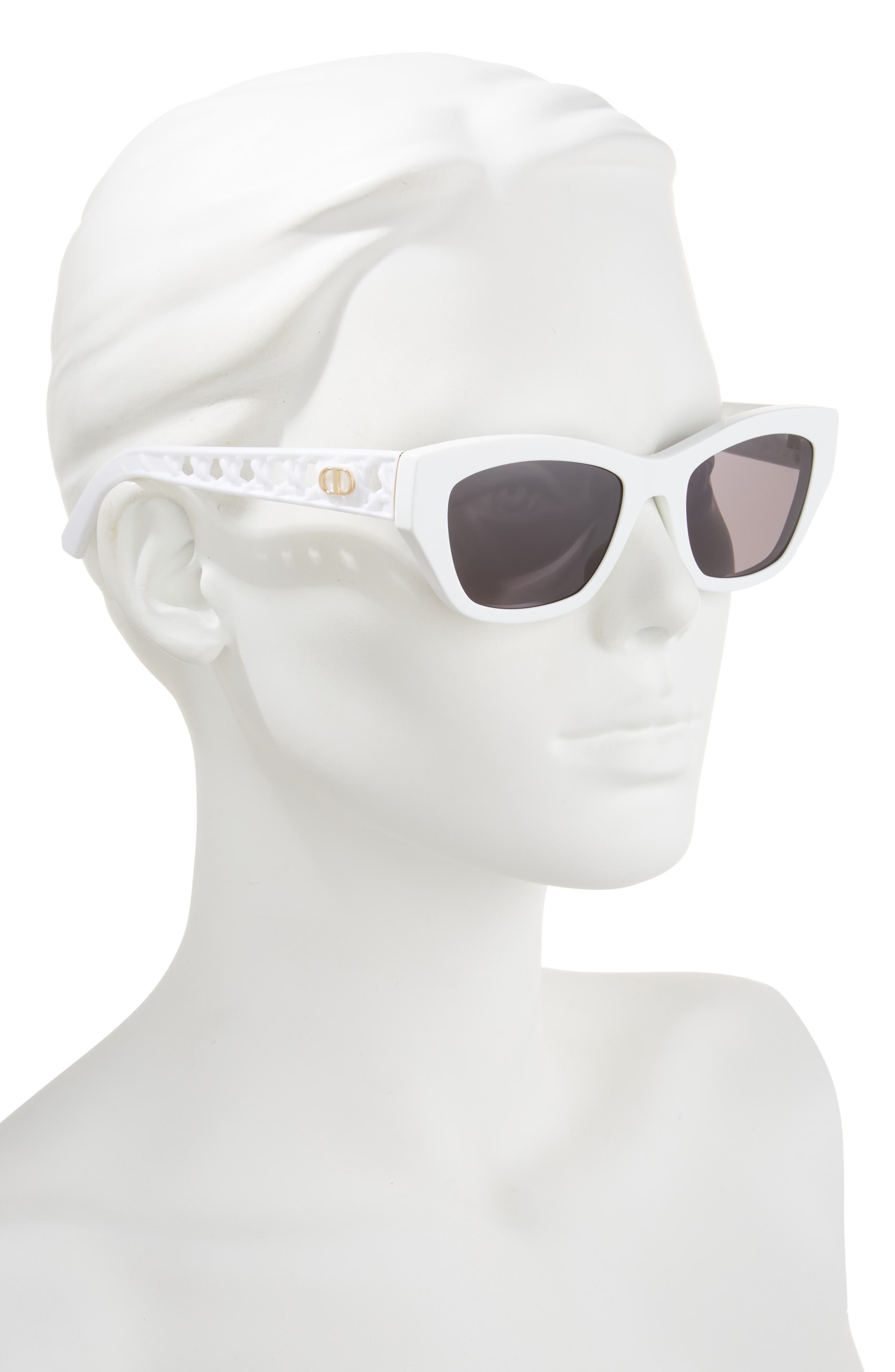 VeryDior S2I Butterfly Sunglasses in White /Smoke at Nordstrom - 3