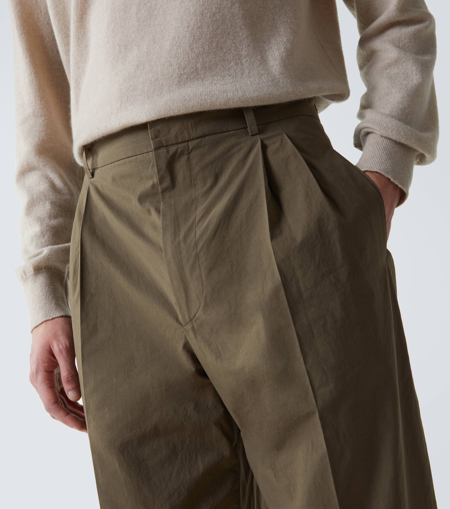 Silas cotton poplin straight pants - 5
