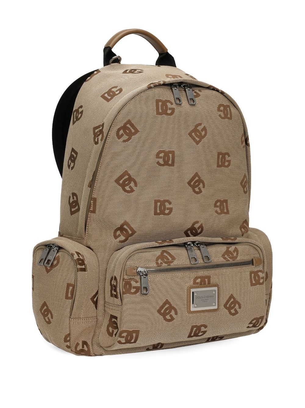 logo-print zipped backpack - 4