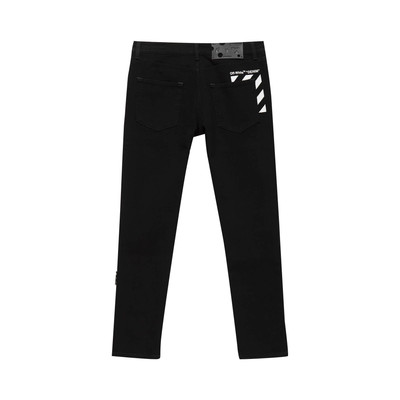 Off-White Off-White Diag Pocket Skinny Jeans 'Black' outlook