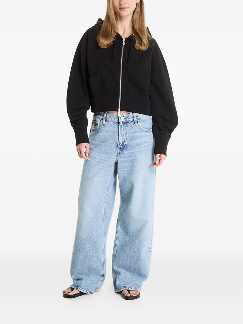 Dime cropped zip-up hoodie outlook