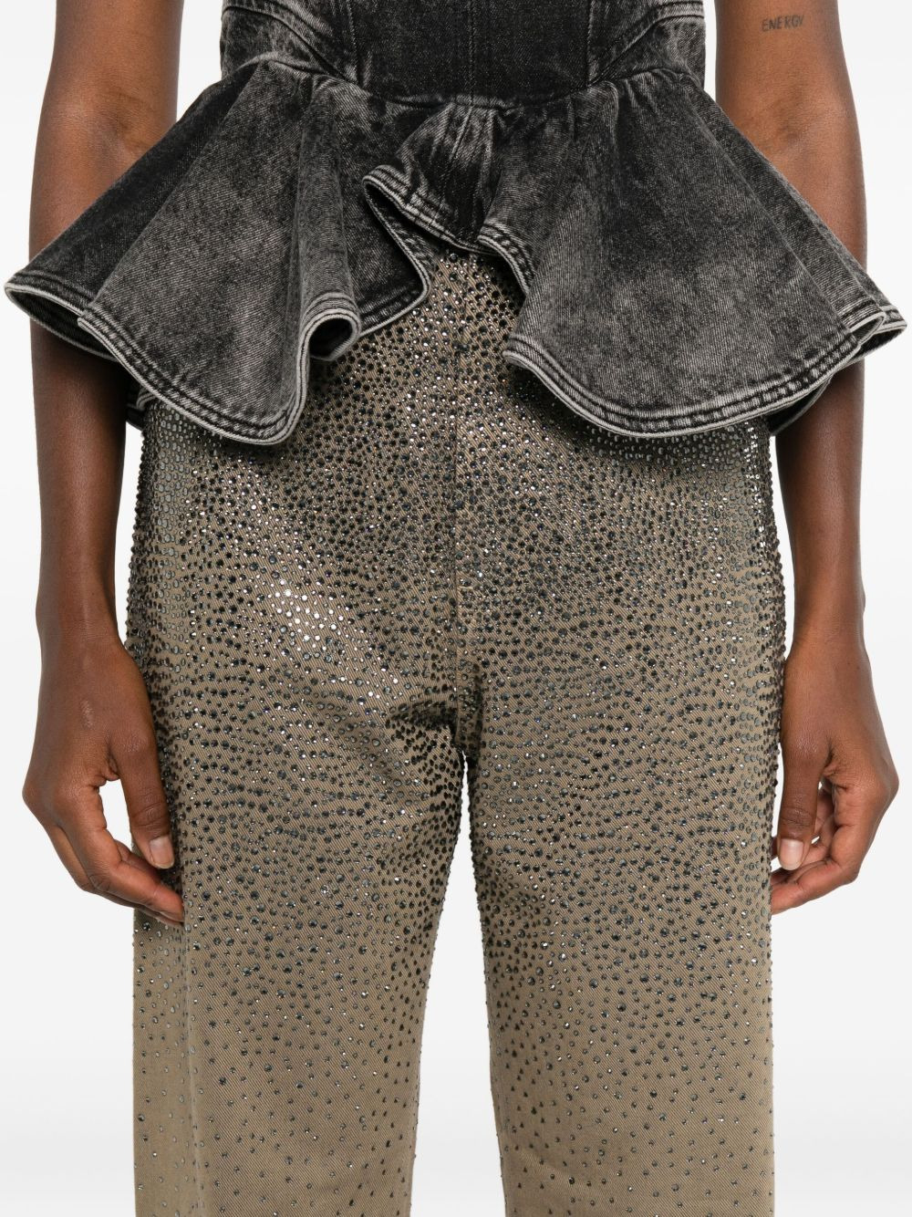 Swarovski-crystal-embellished jeans - 5