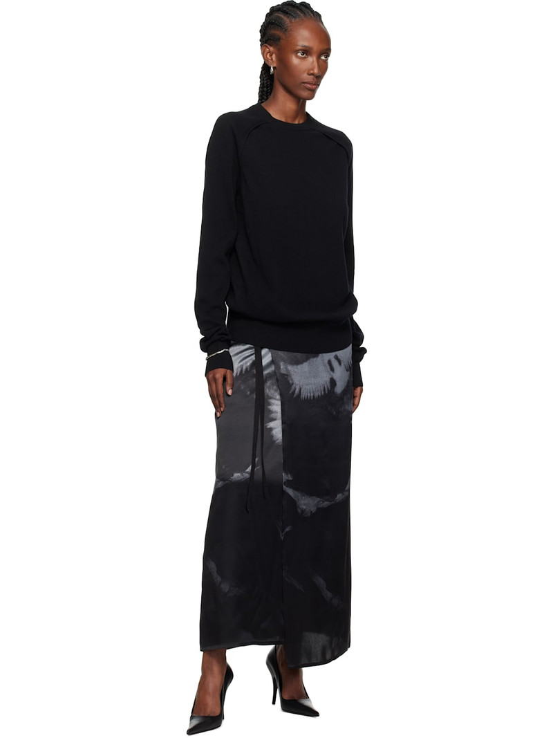 Ann Demeulemeester Black Ulu Cut-Out Sweater outlook