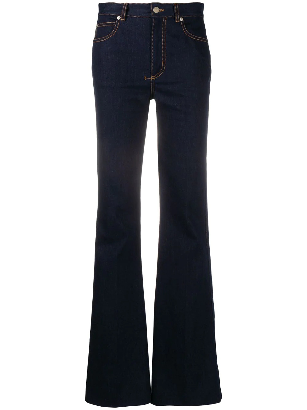 flared mid-rise jeans - 1