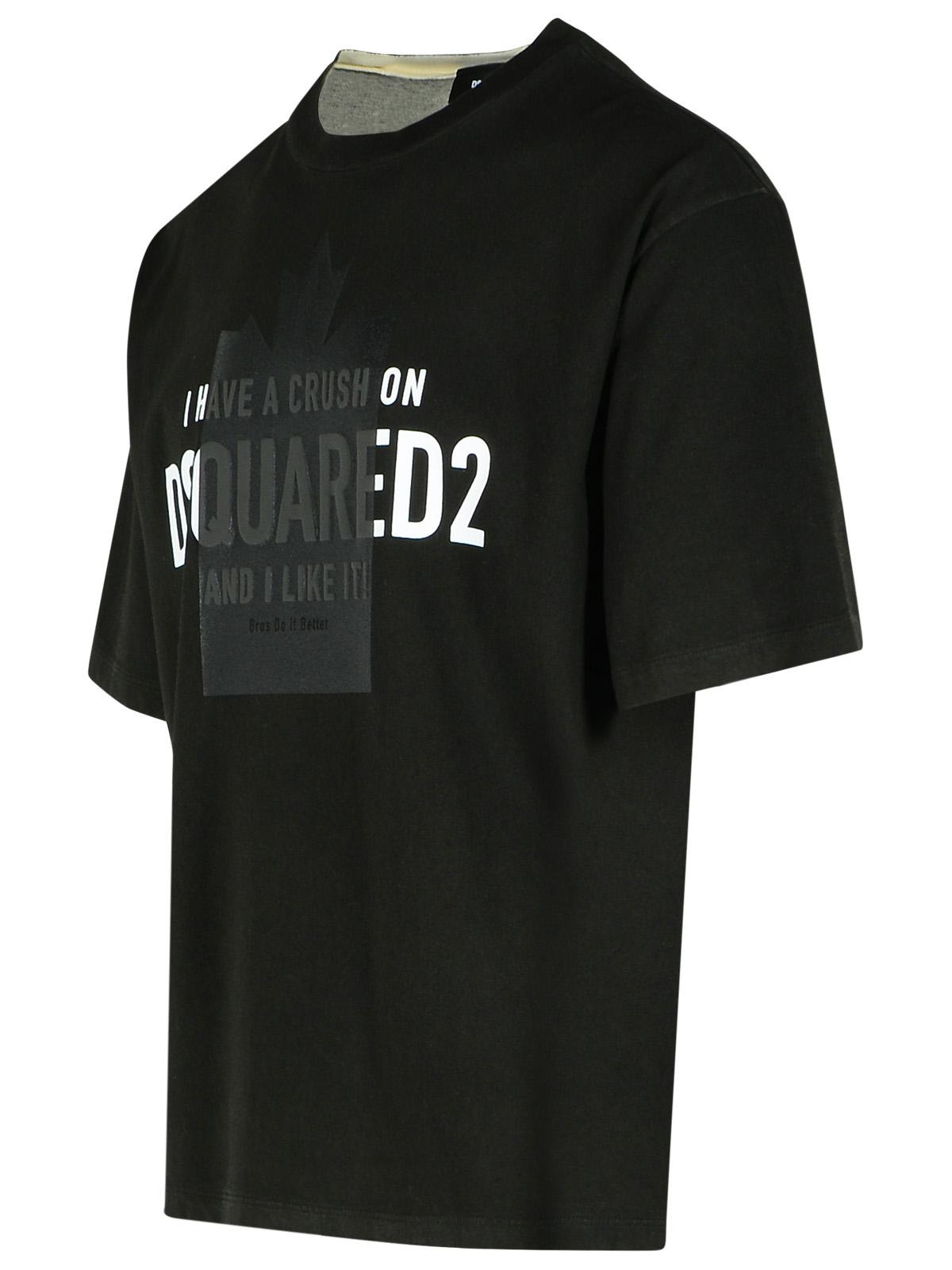 Dsquared2 Black Cotton T-Shirt Men - 2