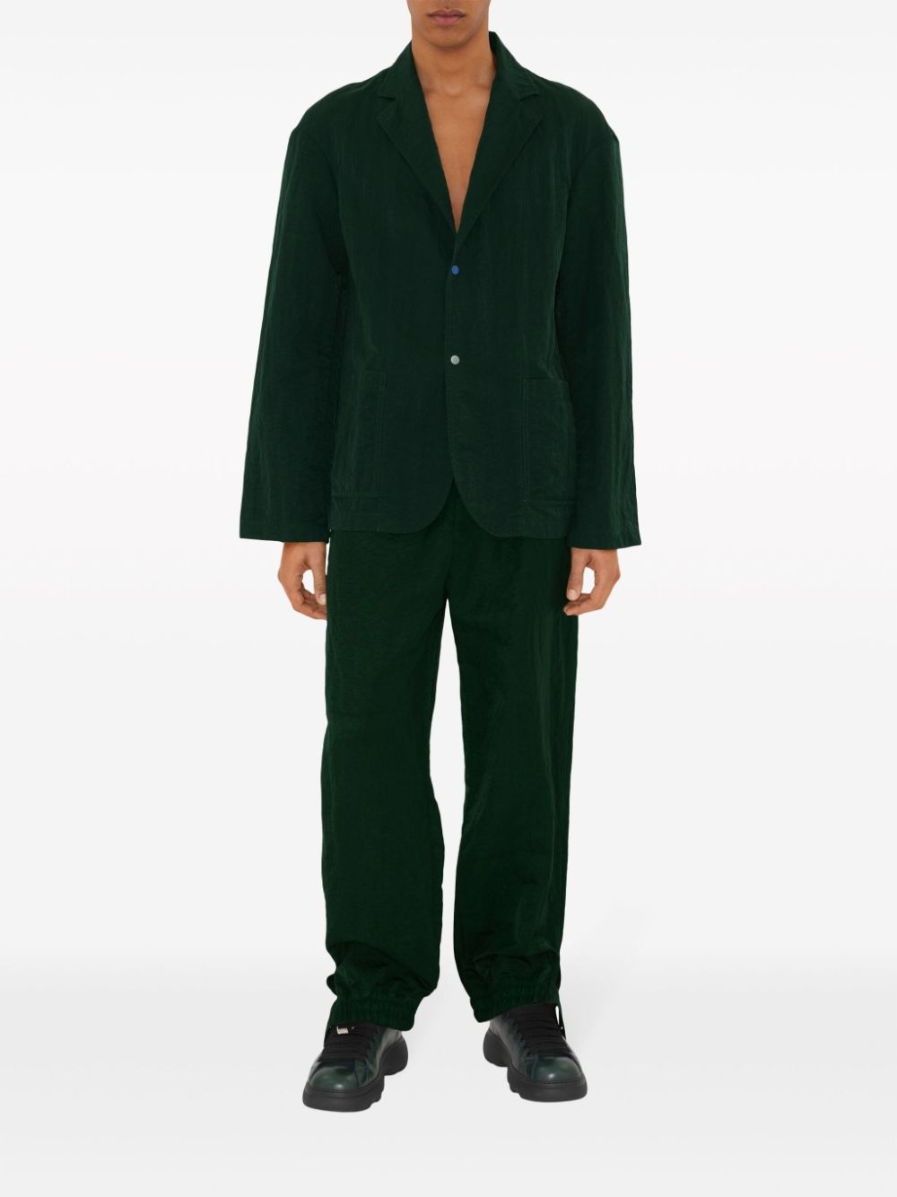 notched-lapels single-breasted blazer - 2