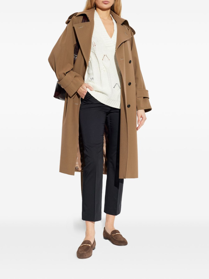 Max Mara buttoned belted trench coat outlook