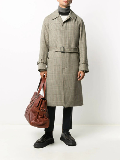 Mackintosh belted houndstooth trench coat outlook