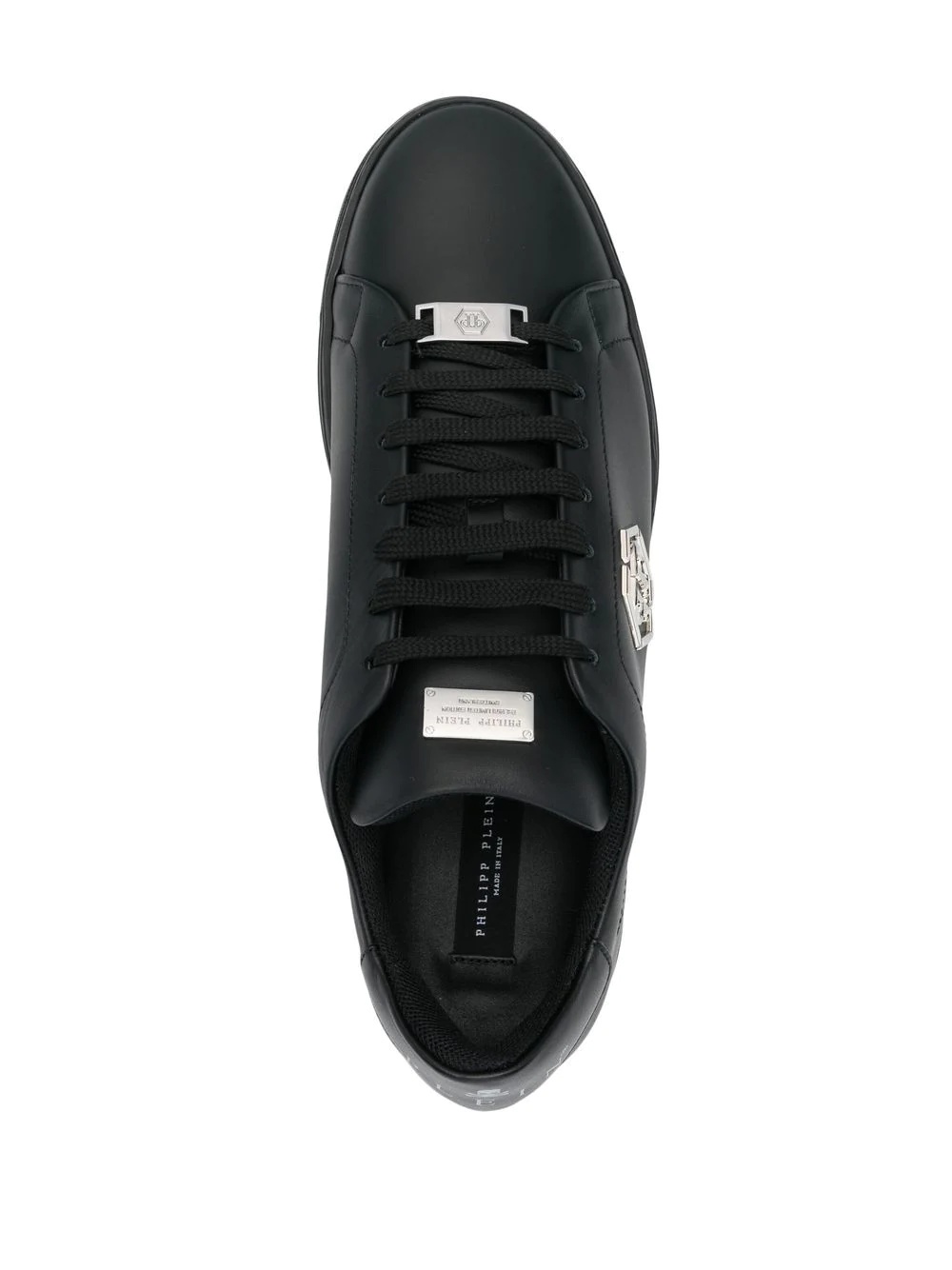 Hexagon low-top leather sneakers - 4