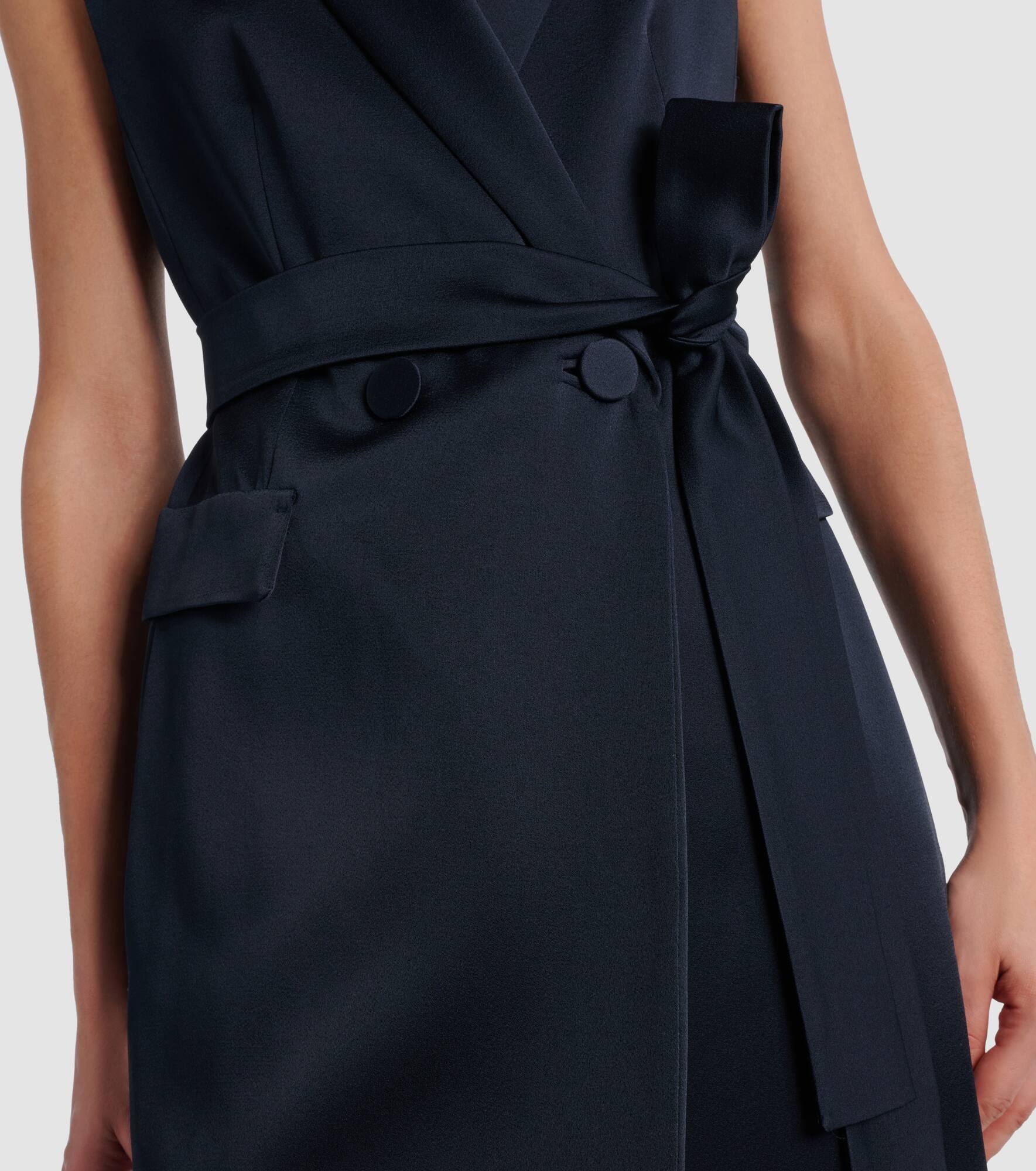 Afgano belted satin jacket - 5