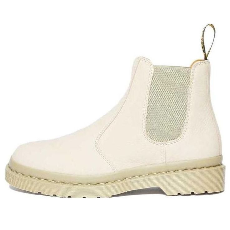 Dr. Martens 2976 Mono Milled Nubuck Leather Chelsea Boots 'Parchment Beige' 30661292 - 1