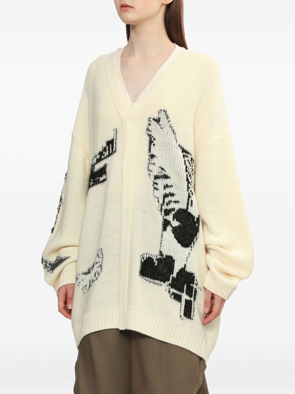 graphic-motifs cardigan - 3