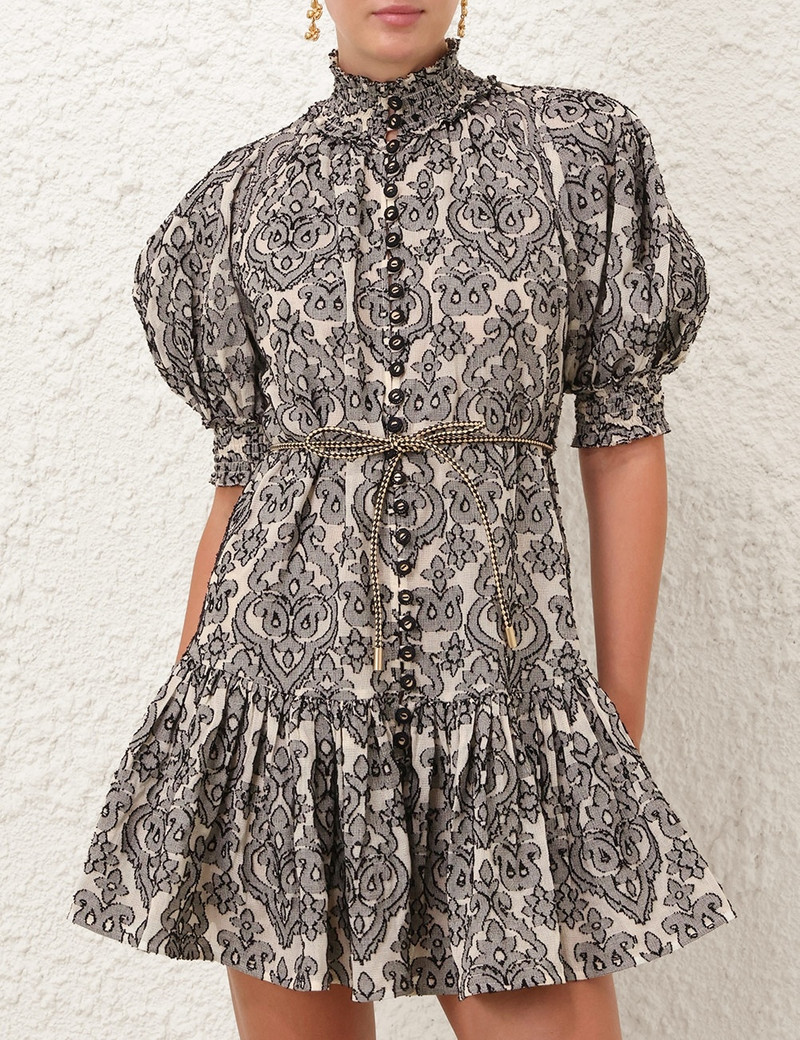 Zimmermann WYLIE LANTERN MINI DRESS outlook