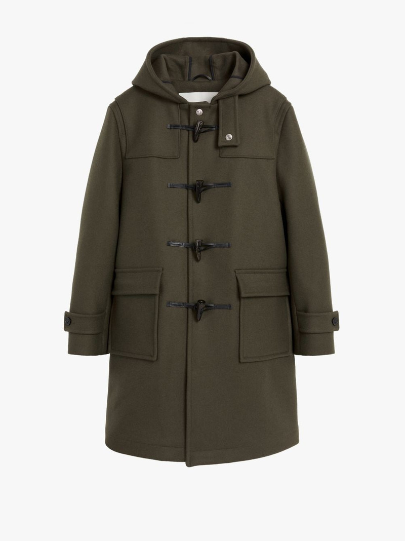 WEIR DARK OLIVE WOOL DUFFLE COAT | GM-013S 1