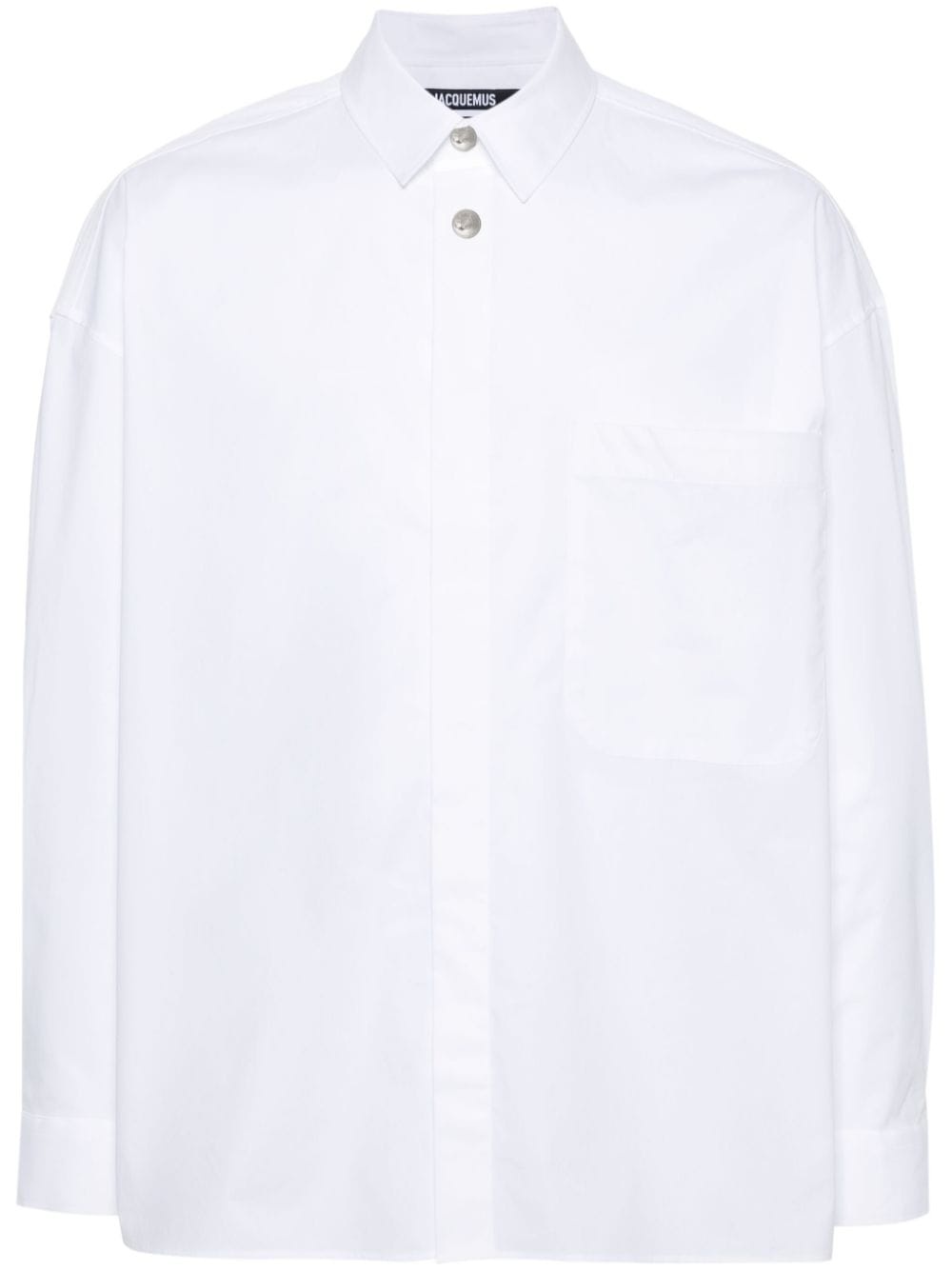 logo-appliquÃ© poplin shirt - 1