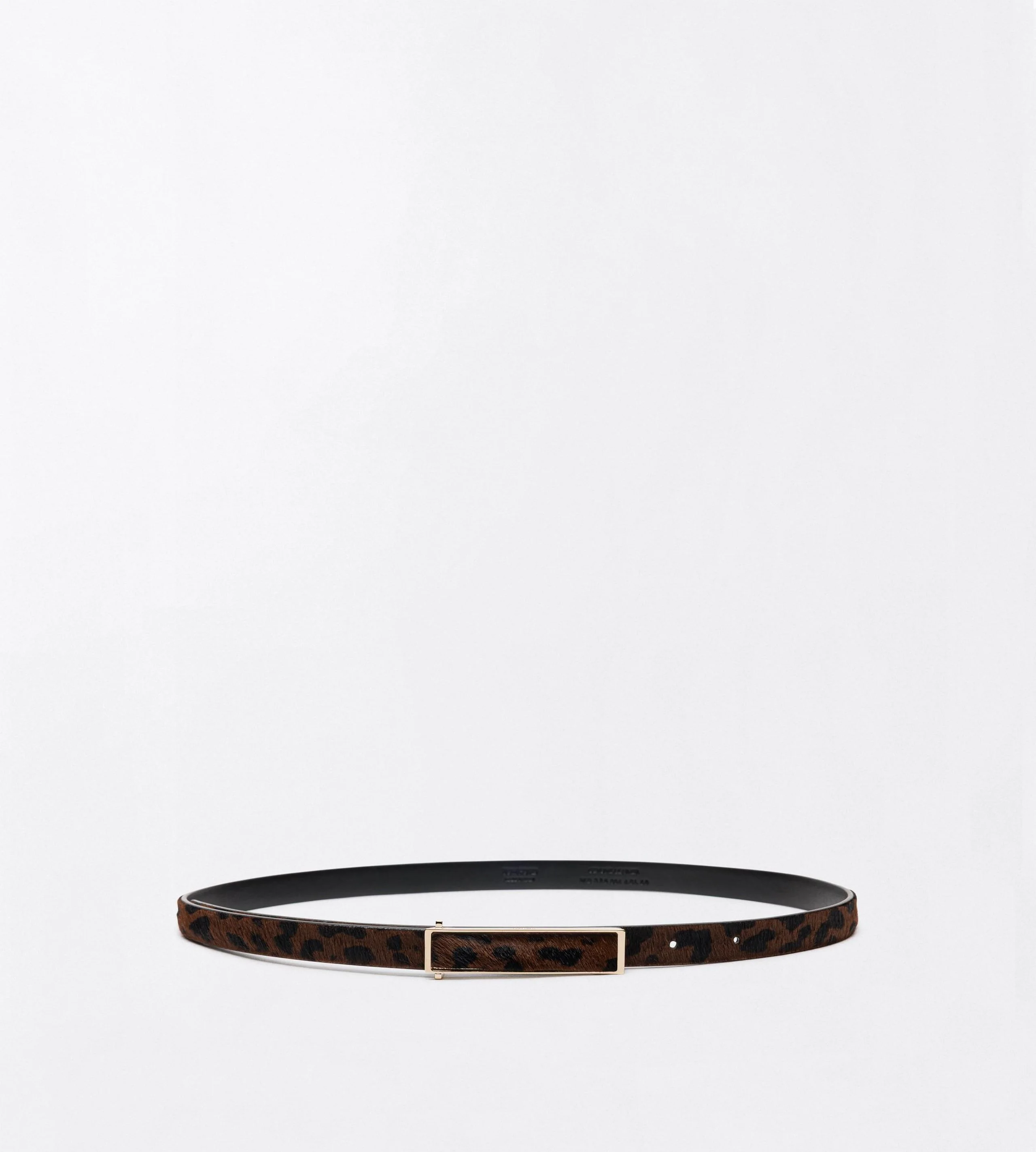 LEOPARD PRINT HAIR CALF LEATHER INSERT BELT - 1