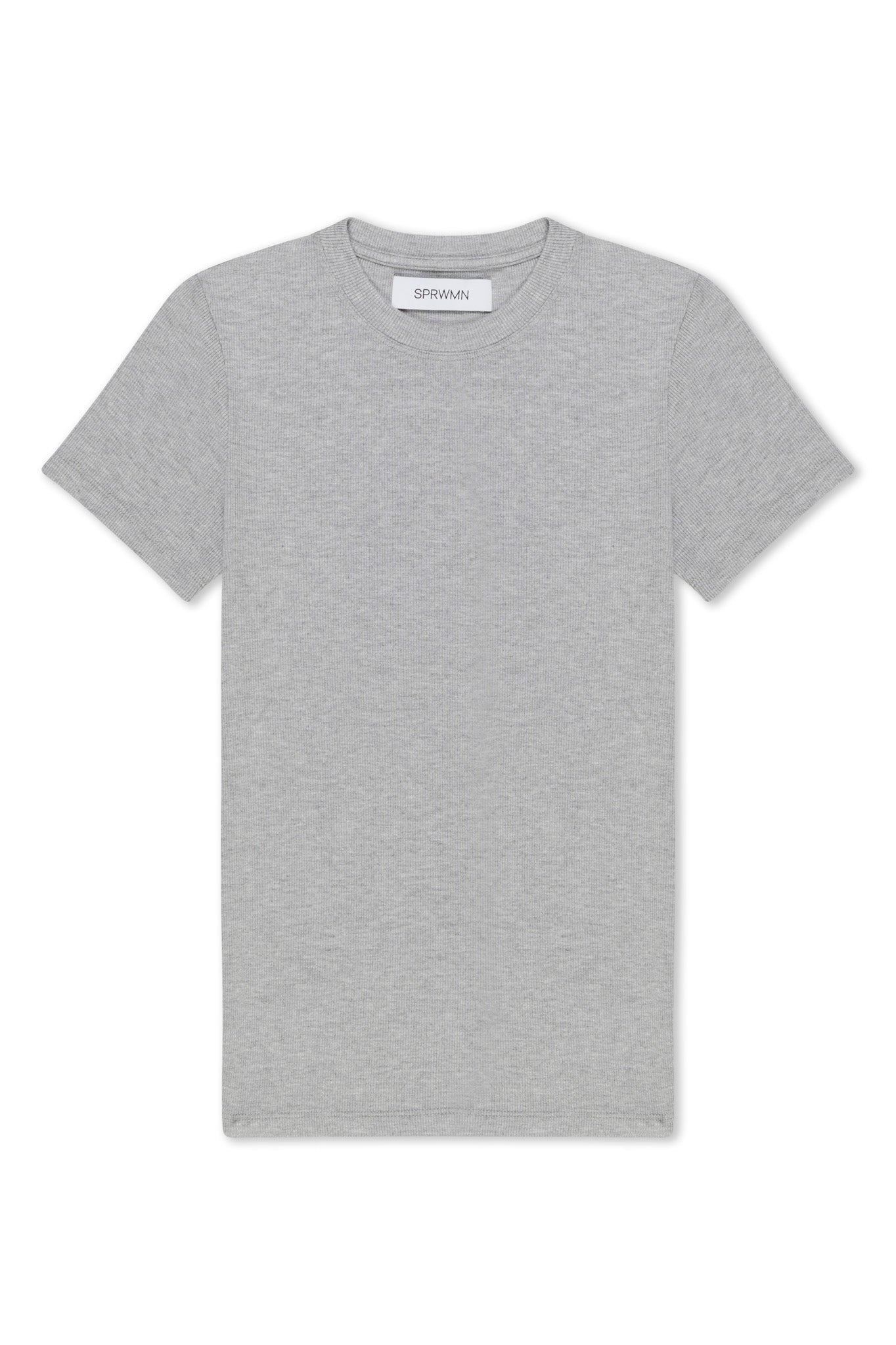 HEATHER GREY RIB BABY TEE - 5