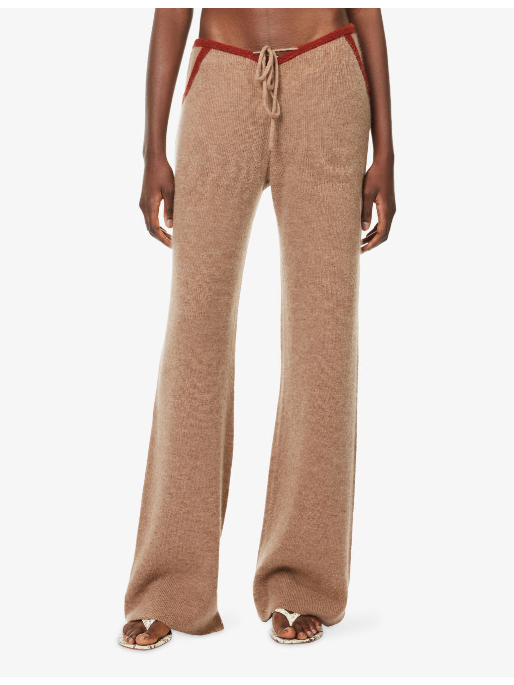 Drawstring Straight-Leg Wool, Cashmere And Silk Trousers - 3