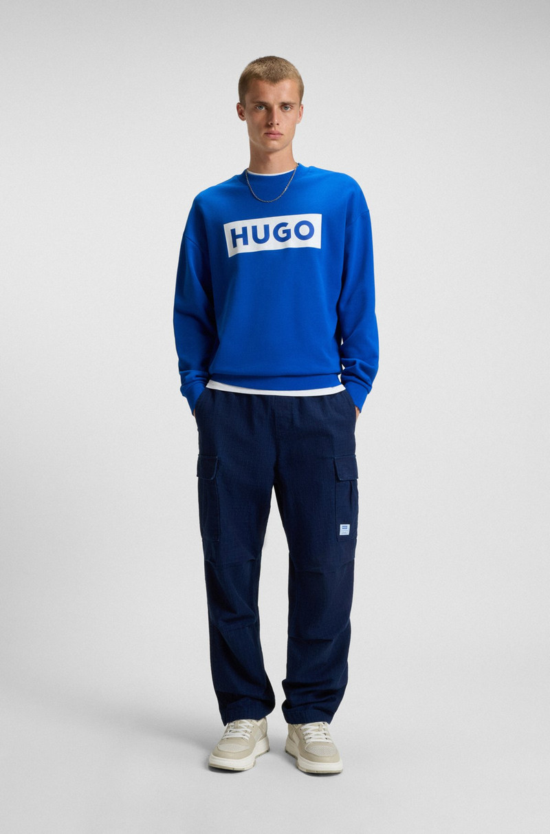 HUGO LOGO PRINT와 COTTON-TERRY SWEATSHIRT outlook
