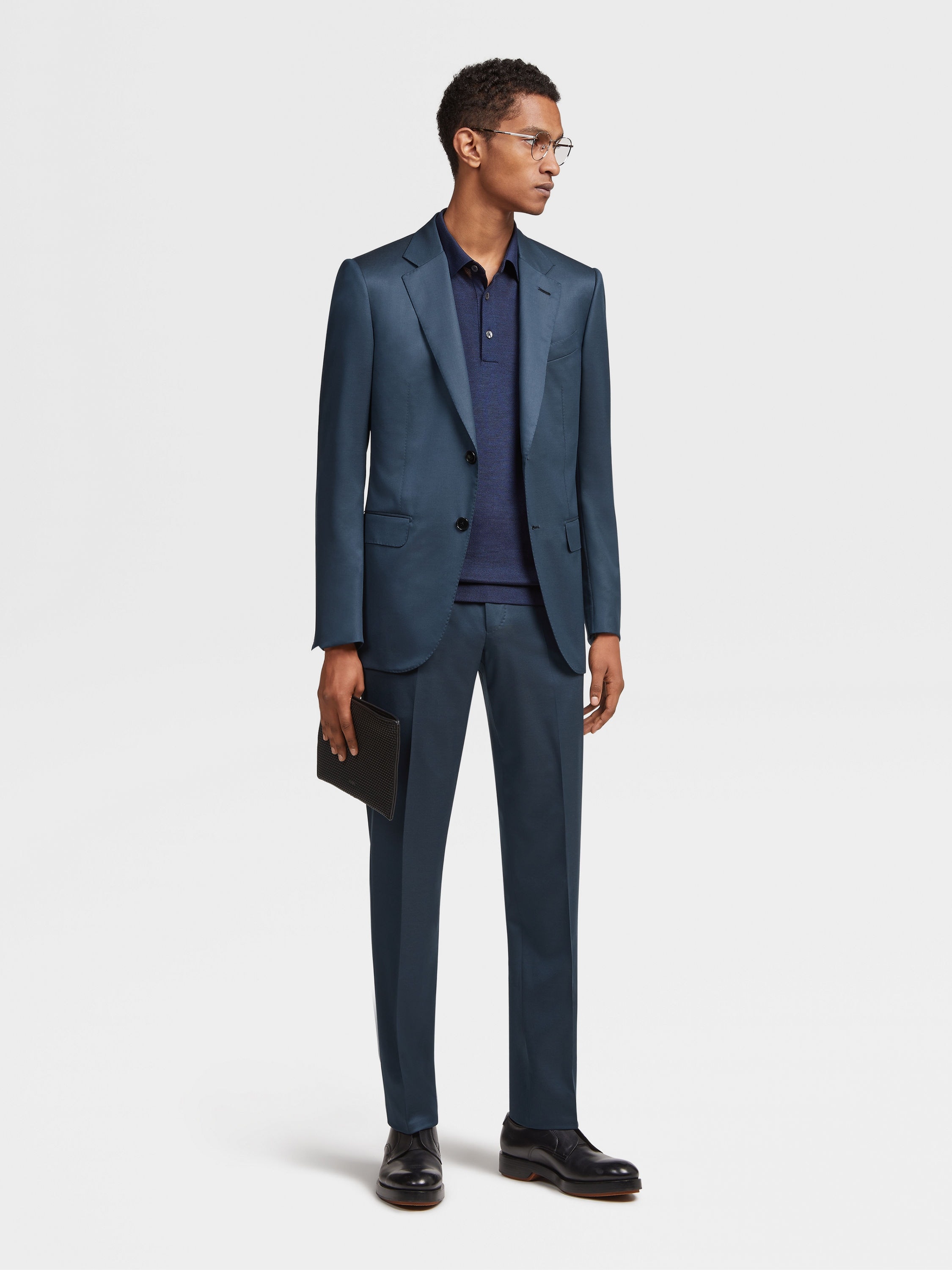 TEAL BLUE CENTOVENTIMILA WOOL SUIT - 2