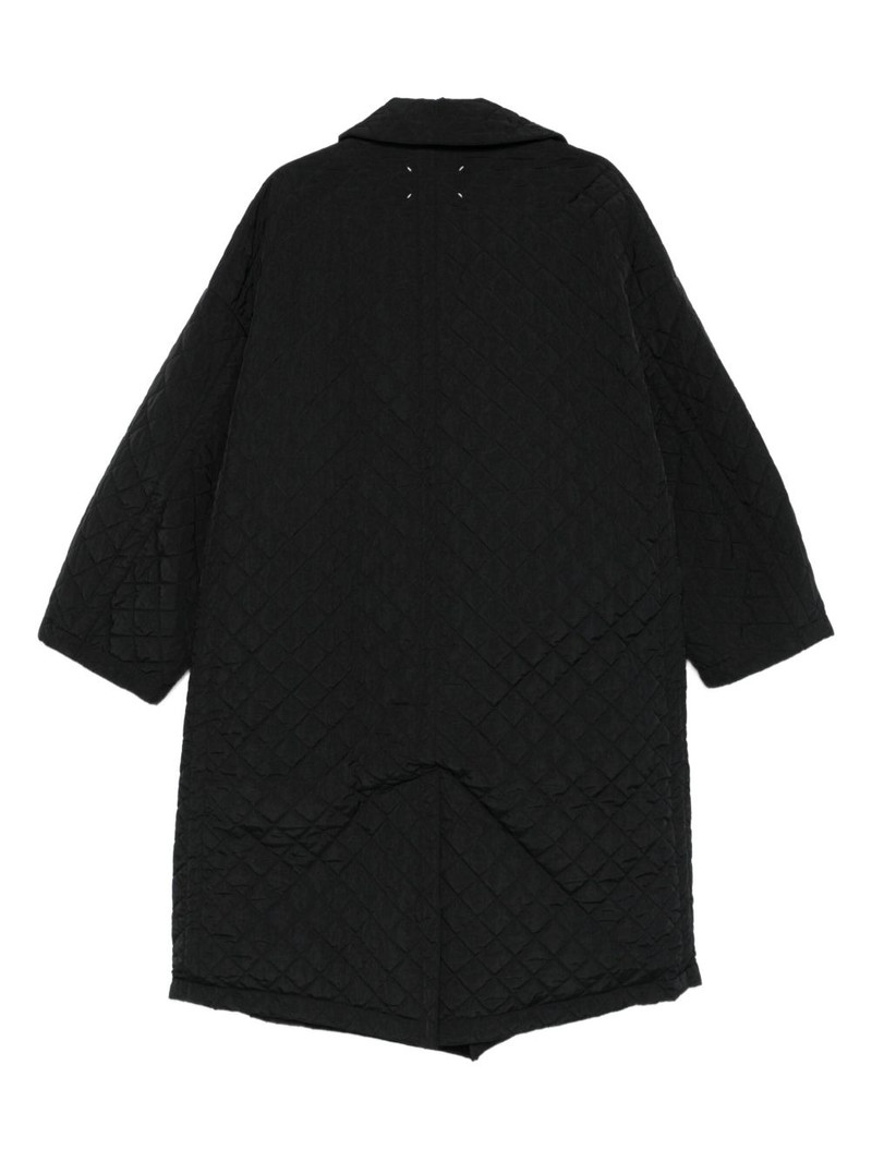 Maison Margiela four stitch-logo quilted coat outlook