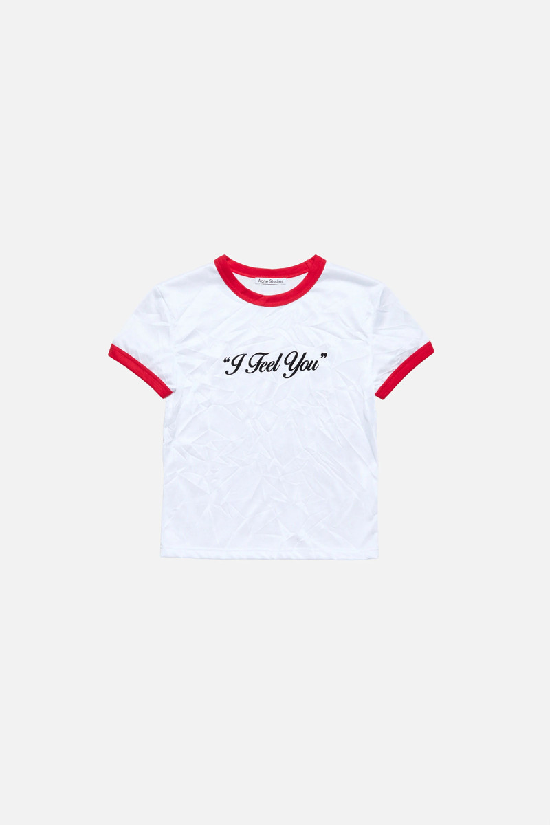 Logo t-shirt - Fitted - White/red 6