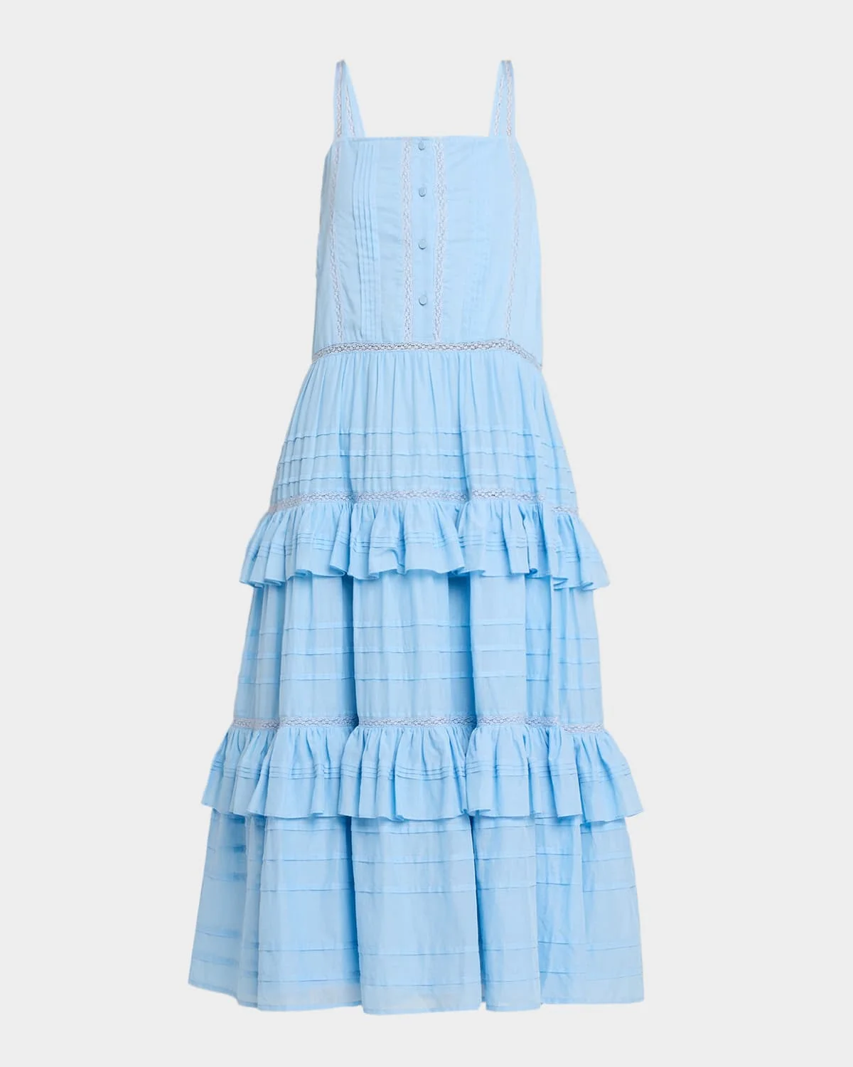 Daria Embroidered Voile Midi Dress - 1