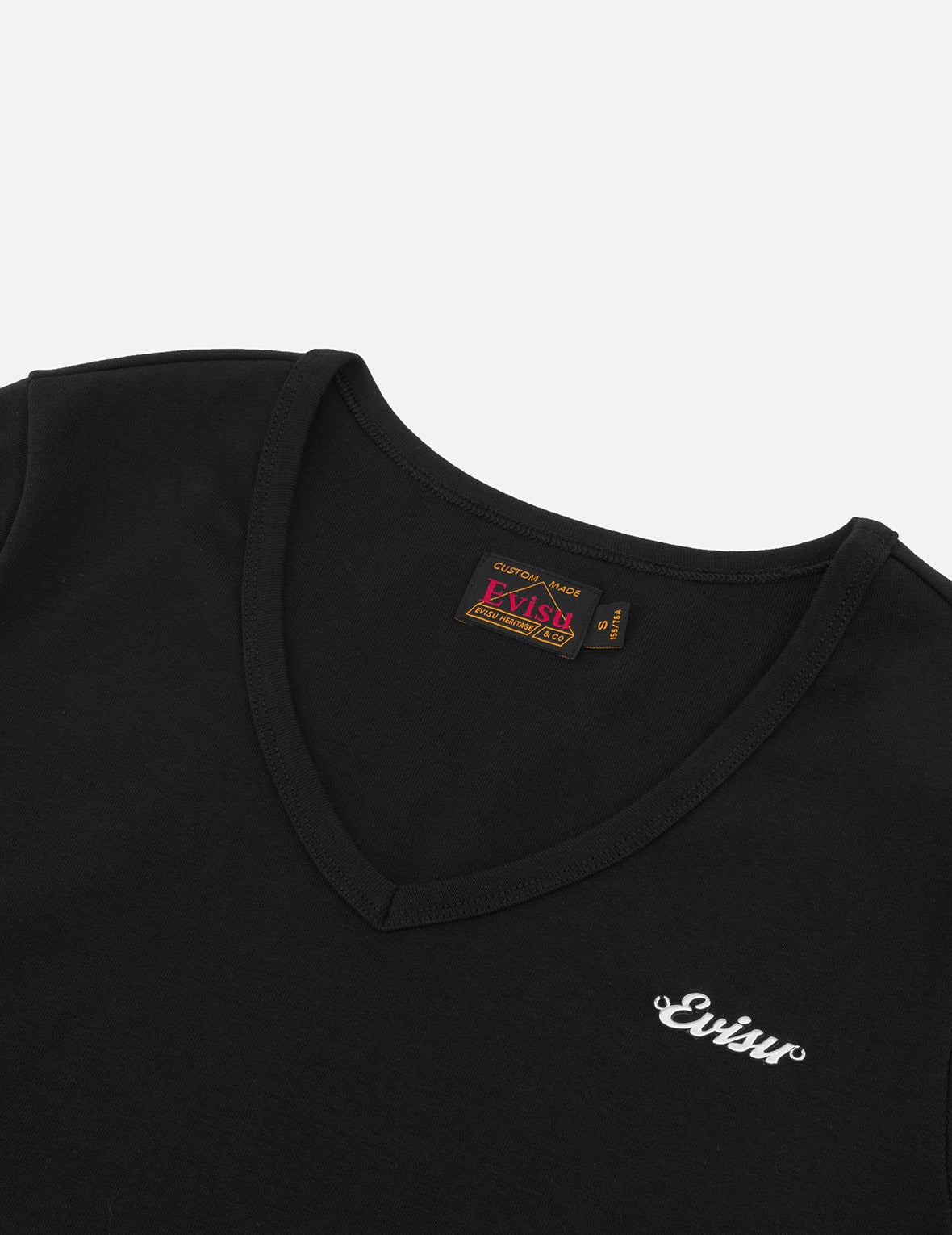Evisu Metal Trim V-Neck Fashion Fit T-shirt - 6