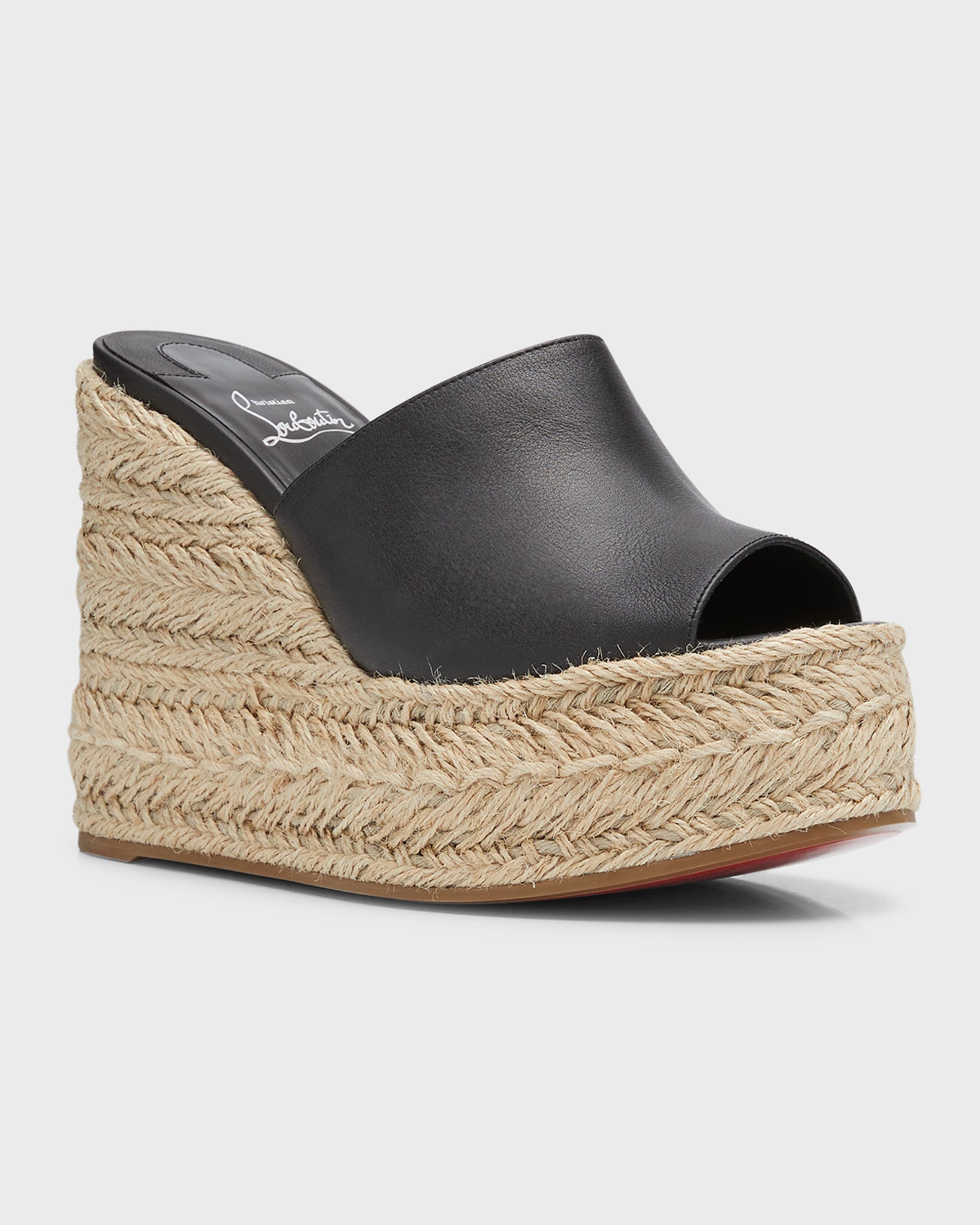 Ariella Leather Red Sole Wedge Espadrilles - 2