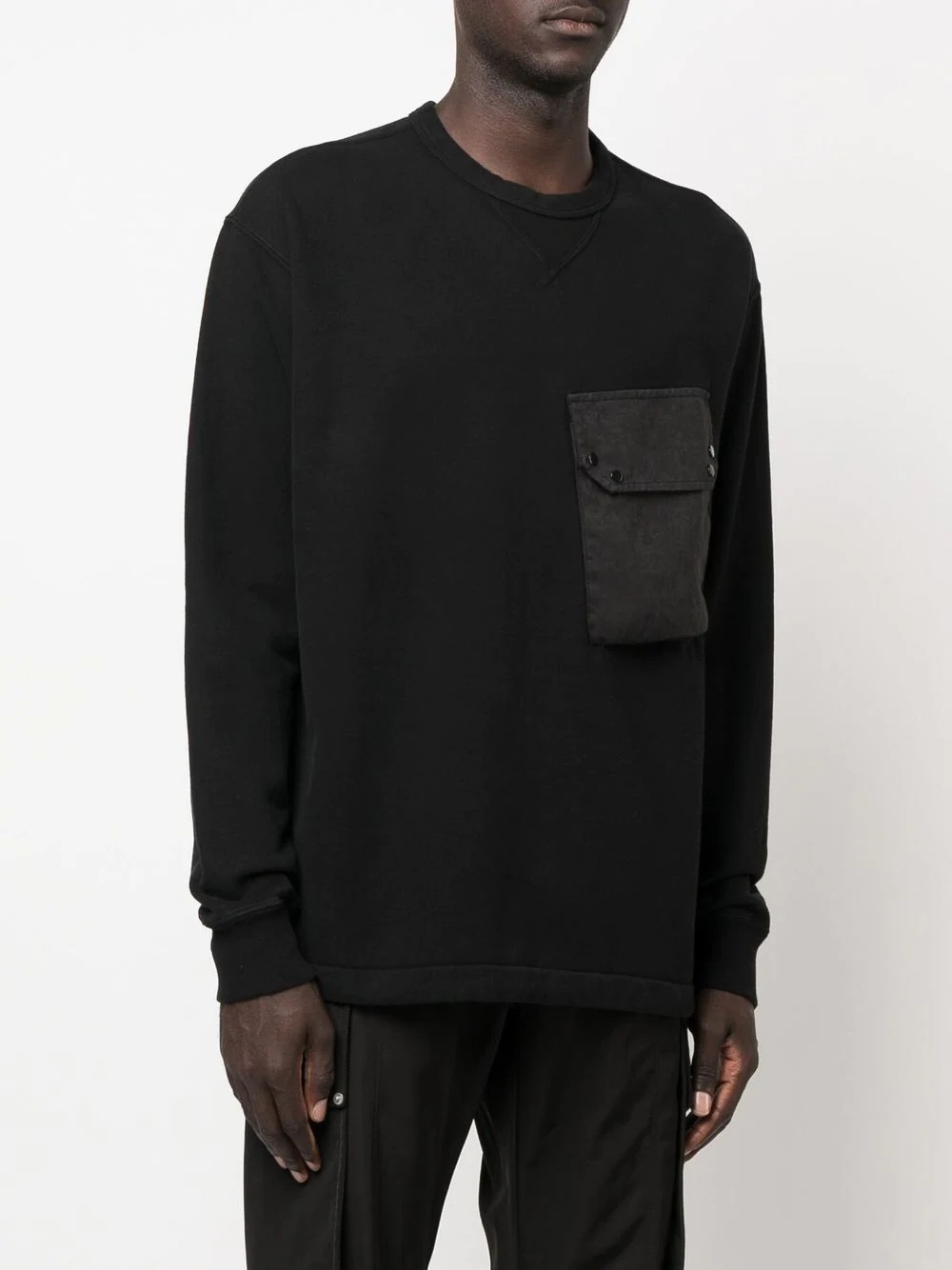 chest flap-pocket detail sweatshirt - 3