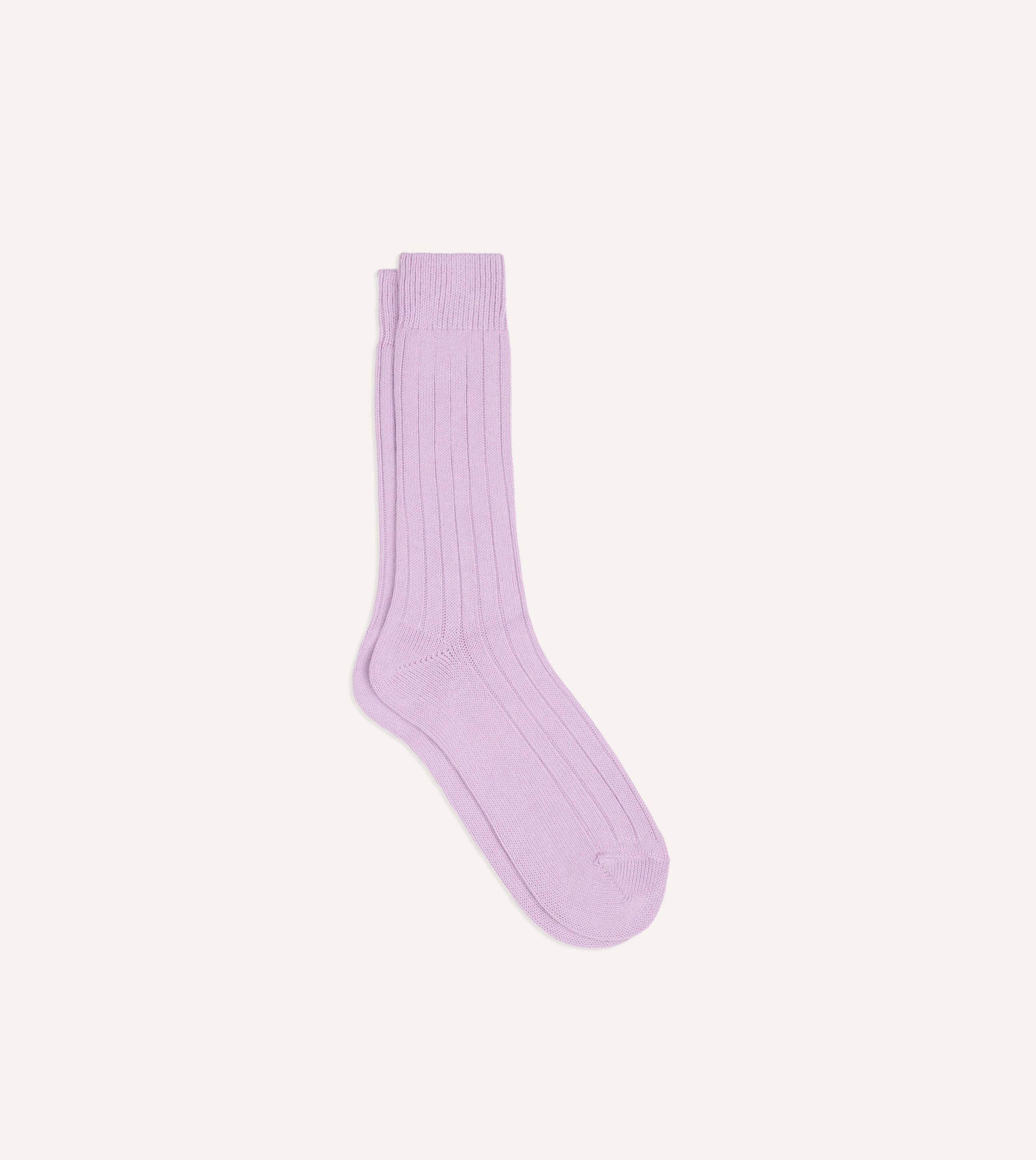 Lilac Cotton Casual Socks - 1