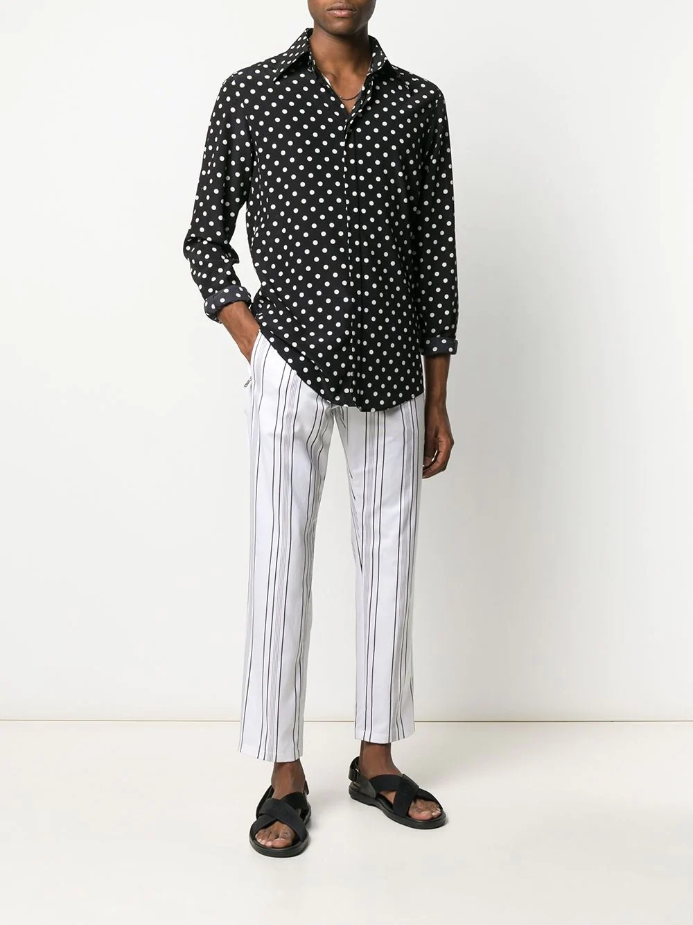 polka dot printed shirt - 2