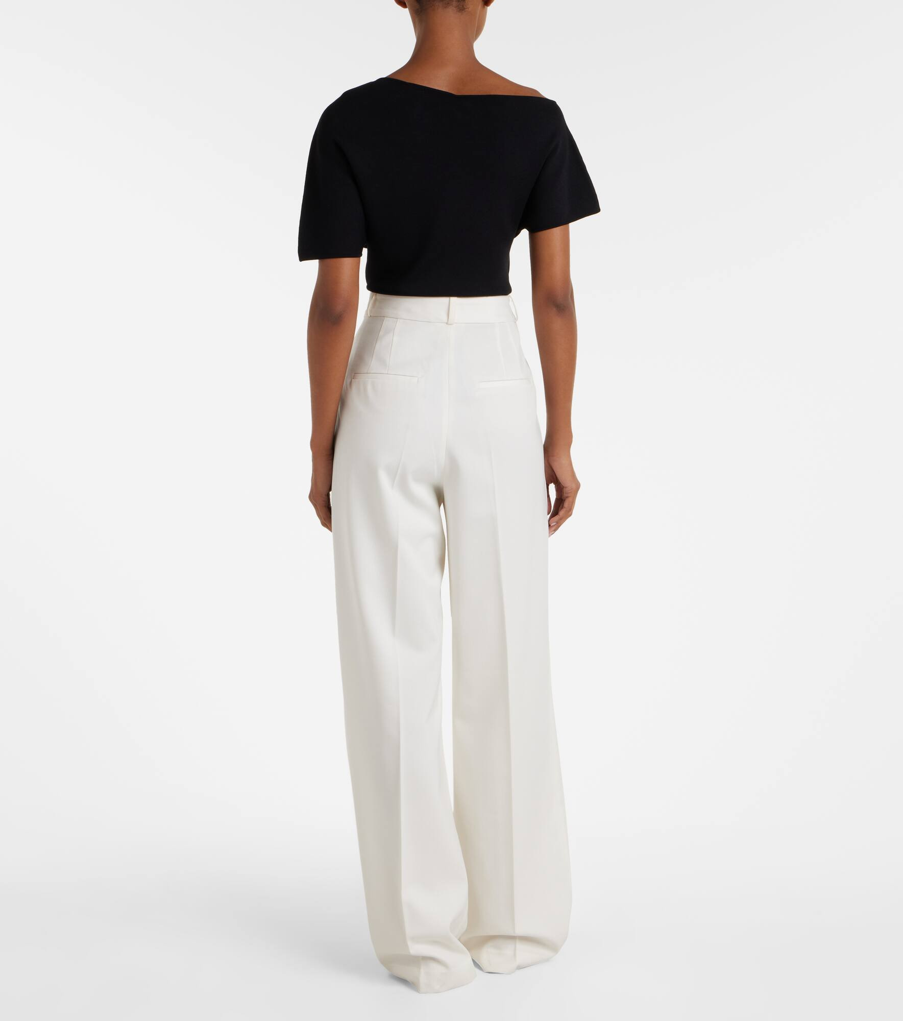 Wool-blend wide-leg pants - 3