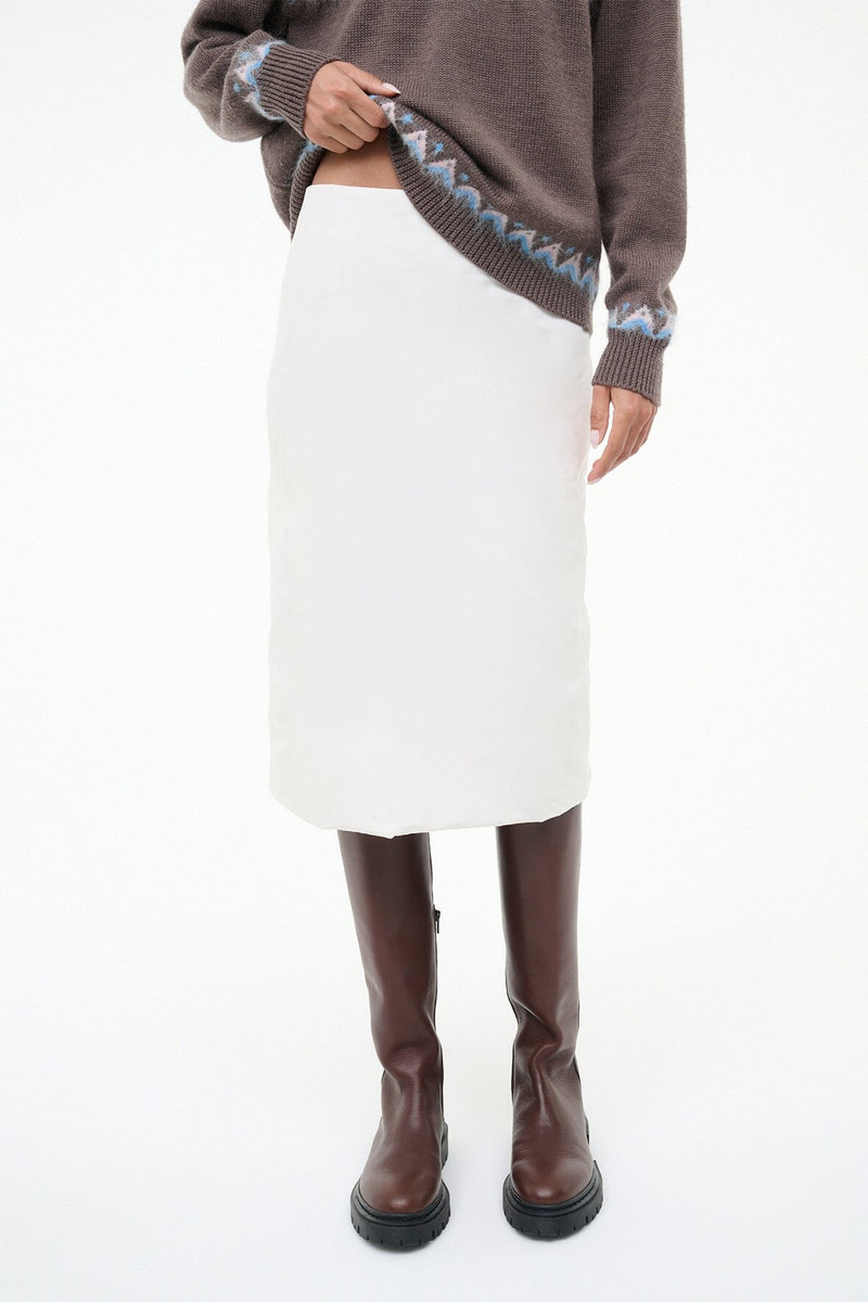STAUD NERI SKIRT IVORY 7