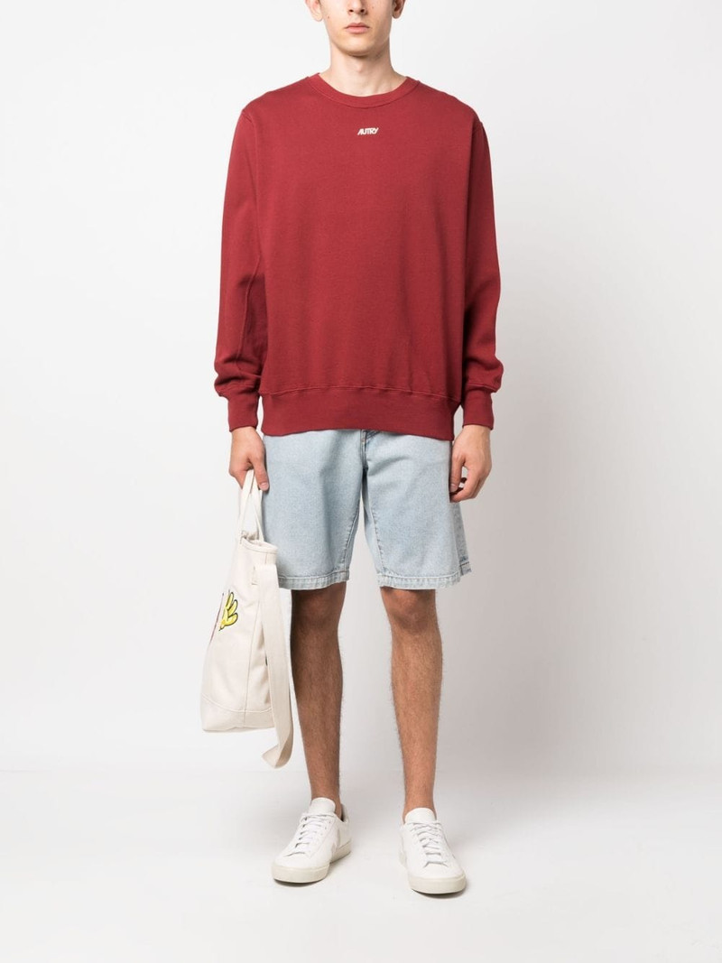 AUTRY logo-embroidered crew-neck sweatshirt outlook