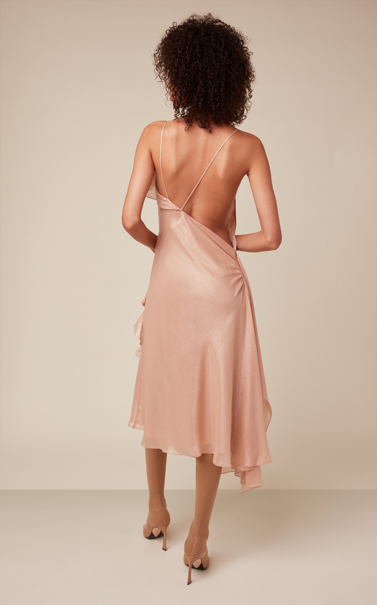 Victoria Beckham Bias-Cut Cami Slip Dress light pink