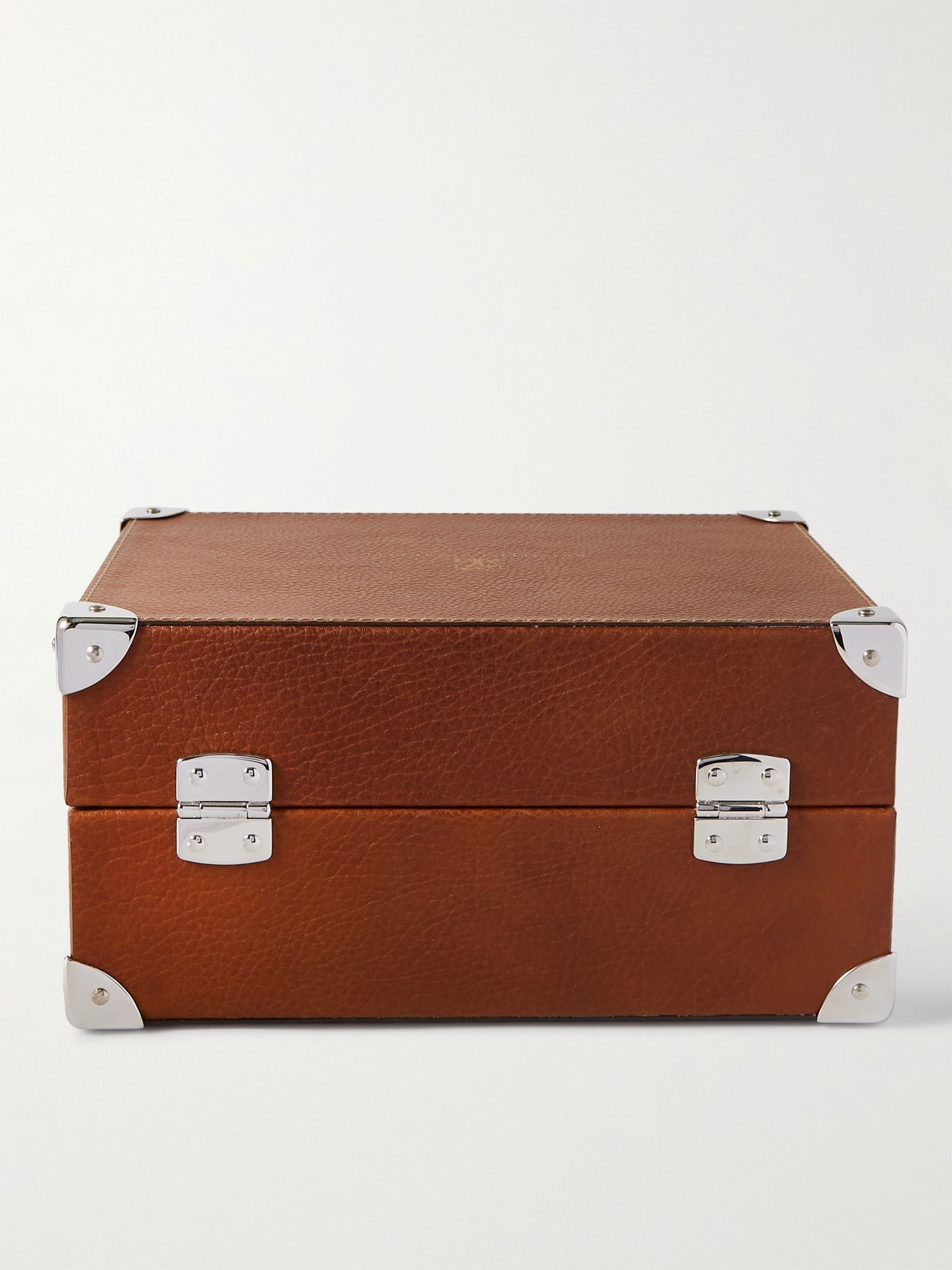 Logo-Print Full-Grain Leather Watch Box - 2