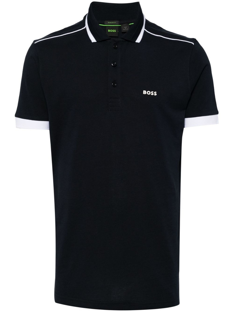 logo-print cotton polo shirt 1