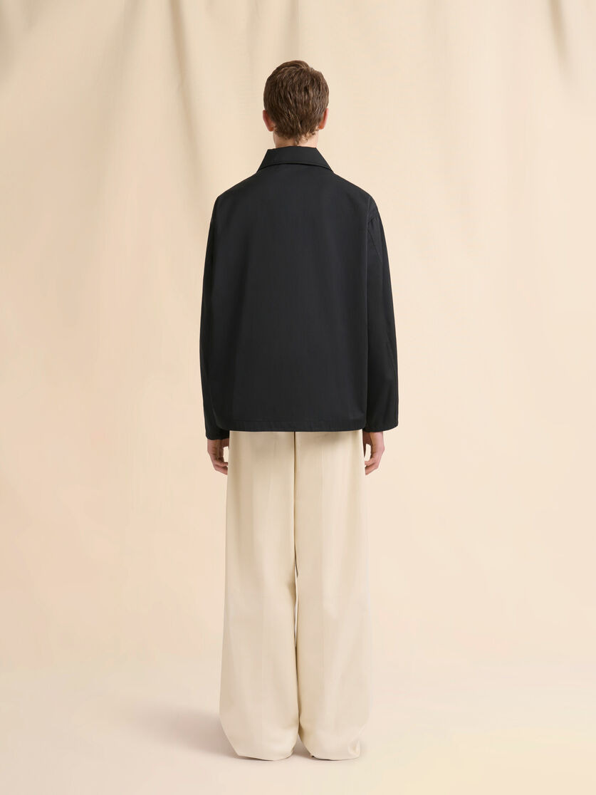 BLACK WATER-REPELLENT TAFFETA JACKET - 3