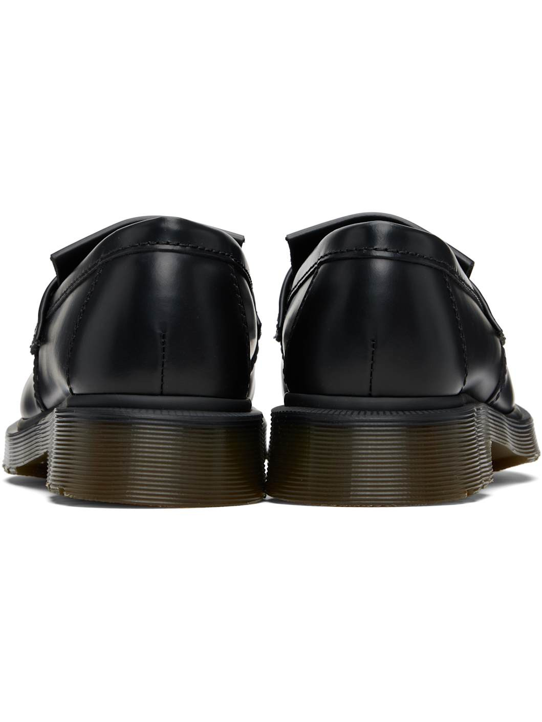 Black Adrian Smooth Leather Tassel Loafers - 2
